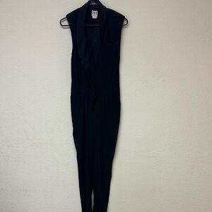 Haute Hippie womans 100% SILK Classic Black Jumpsuit size S